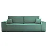Image de Canape droit BEST MOBILIER 3 places en polyester bleu 249 x 249 x 86 cm