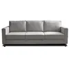 Image de Canape droit LISA DESIGN 3 places en polyester gris 220 x 220 x 84 cm