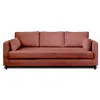 Image de Canape droit LISA DESIGN 3 places en polyester rose 222 x 222 x 85 cm