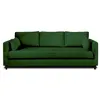 Image de Canape droit LISA DESIGN 3 places en polyester vert 222 x 222 x 85 cm