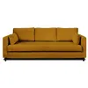 Image de Canape droit LISA DESIGN 3 places en polyester jaune 222 x 222 x 85 cm