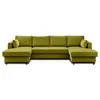 Image de Canape angle fixe LISA DESIGN 7 places en polyester vert 289 x 289 x 85 cm