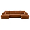 Image de Canape angle fixe LISA DESIGN 7 places en polyester rouge 289 x 289 x 85 cm