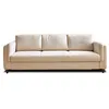 Image de Canape droit LISA DESIGN 3 places en polyester beige 230 x 230 x 85 cm
