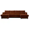 Image de Canape angle fixe LISA DESIGN 7 places en polyester rouge 289 x 289 x 84 cm