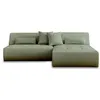 Image de Canape droit LISA DESIGN 4 places en polyester vert 240 x 240 x 75 cm