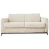 Image de Owen - canapé 3 places convertible express couchage quotidien 140 cm matelas 12 cm en velours côtelé - Beige