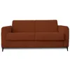 Image de Owen - canapé 3 places convertible express couchage quotidien 140 cm matelas 12 cm en velours côtelé - Terracotta