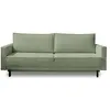 Image de Canape droit LISA DESIGN 3 places en velours vert 215 x 215 x 90 cm