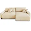 Image de Canape angle fixe LISA DESIGN 4 places en polyester beige 234 x 234 x 78 cm