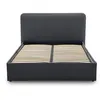 Image de Lit coffre best mobilier 155 x 200 x 100 cm en tissu sommier a lattes pour 2 personnes de couleur gris