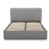 Image de Goyave - lit coffre - 160x200 - en tissu - sommier inclus - Gris