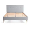 Image de Monet - lit - 160x200 - sommier inclus - en tissu - Gris