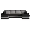 Image de Canape angle fixe BEST MOBILIER 7 places en polyester gris 140 x 304 x 80 cm