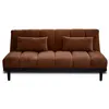 Image de Canape droit BEST MOBILIER 2 places en polyester rouge 186 x 186 x 85 cm