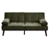 Image de Canape droit BEST MOBILIER 2 places en polyester vert 165 x 165 x 73.5 cm