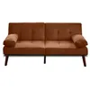 Image de Canape droit BEST MOBILIER 2 places en polyester rouge 165 x 165 x 73.5 cm