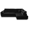 Image de Canape angle fixe BEST MOBILIER 5 places en polyester noir 269 x 269 x 71 cm