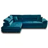 Image de Canape angle fixe BEST MOBILIER 5 places en polyester bleu 269 x 269 x 73 cm