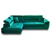 Image de Canape angle fixe BEST MOBILIER 5 places en polyester vert 269 x 269 x 73 cm
