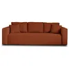 Image de Canape droit BEST MOBILIER 3 places en polyester rouge 226 x 226 x 85 cm