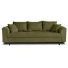 Image de Canape droit LISA DESIGN 3 places en polyester vert 210 x 210 x 81 cm