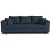 Image de Canape droit LISA DESIGN 3 places en polyester bleu 210 x 210 x 81 cm