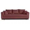Image de Canape droit LISA DESIGN 3 places en polyester rouge 210 x 210 x 81 cm