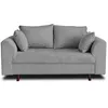 Image de Canape droit LISA DESIGN 2 places en polyester gris 150 x 150 x 81 cm