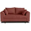 Image de Canape droit LISA DESIGN 2 places en polyester rouge 150 x 150 x 81 cm