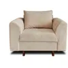 Image de Rune - fauteuil - en velours côtelé - Beige