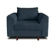 Image de Rune - fauteuil - en velours côtelé - Bleu nuit