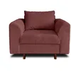 Image de Rune - fauteuil - en velours côtelé - Terracotta