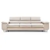 Image de Canape droit BEST MOBILIER 3 places en polyester beige 274 x 274 x 70 cm