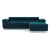 Image de Canape angle fixe BEST MOBILIER 6 places en polyester bleu 280 x 280 x 70 cm