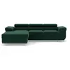 Image de Canape droit fixe best mobilier pablo 6 places en velours vert