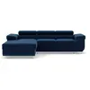Image de Canape droit fixe best mobilier pablo 6 places en velours bleunuit