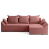 Image de Canape angle fixe BEST MOBILIER 4 places en polyester rose 248 x 248 x 80 cm