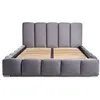 Image de Lit coffre BEST MOBILIER 160x200 en panneaux de particules coffre sommier tete de lit tiroir - sommier a lattes - 1 tiroir(s) gris. gris fonce