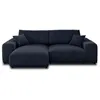Image de Canape angle fixe LISA DESIGN 4 places en velours bleu 237 x 237 x 79 cm