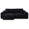 Image de Canape angle fixe LISA DESIGN 4 places en velours noir 237 x 237 x 79 cm