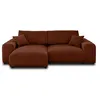 Image de Canape angle fixe LISA DESIGN 4 places en velours rouge 237 x 237 x 79 cm