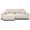 Image de Canape angle fixe LISA DESIGN 4 places en velours blanc 237 x 237 x 79 cm