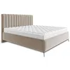 Image de Mendoza - lit coffre - 160x200 - sommier inclus - en velours - Beige