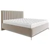 Image de Mendoza - lit coffre - 180x200 - sommier inclus - en velours - Beige