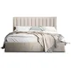 Image de Rosario - lit coffre - 180x200 - sommier inclus - en velours - Beige
