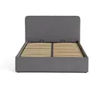 Image de Goyave - lit coffre - 140x190 - en velours côtelé - sommier inclus - Gris Anthracite