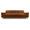 Image de Canape droit BEST MOBILIER 3 places en polyester rouge 274 x 274 x 70 cm