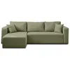 Image de Topaze - canapé d'angle réversible - 4 places - convertible avec coffre - en tissu - Vert