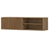 Image de Portmore - meuble TV suspendu - effet bois - 2 niches et 1 porte - 150 cm - Bois